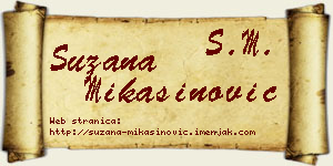 Suzana Mikašinović vizit kartica
